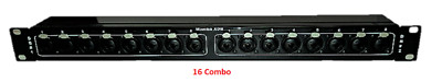Mamba 16 Combo Split of XLR(Mic) DB25x2 and TRS (Line) DB25x2 1RU Patch Panel