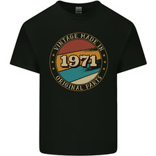 55th Birthday Vintage Made In 1971 Mens Light Cotton T-Shirt