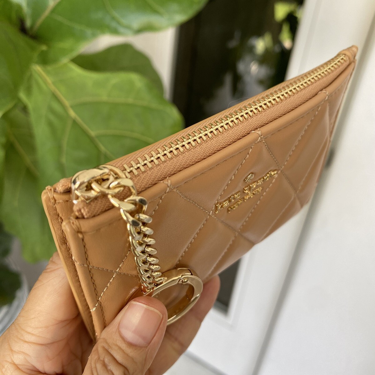Kate Spade Carey Small Card Holder Smooth Quilted Leather KG426