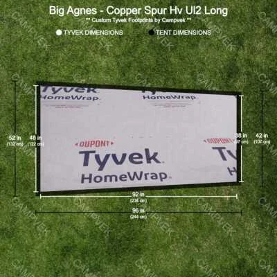 CAMPVEK - TYVEK Tyvek Footprint for the Big Agnes Copper Spur Hv Ul2 Long Tent