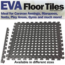 Leisure Black Padded Eva Foam Floor Mat Tiles for Awnings Tents Gyms & Marquees