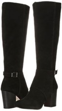 BCB Generation Women's Boot Denver Round Toe Suede Knee High Black Boot 10M
