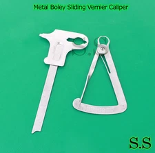 METAL BOLEY SLIDING VERNIER CALIPER & IWANSON CROWN GUAGE TENTH MEASURING