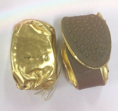 Women's Ballet Belly Dance Shoes - Golden Practice Imitation Leather With Elastic Mesh