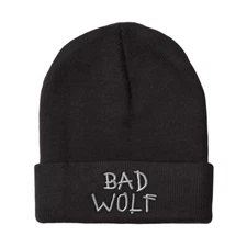 Beanies for Men Bad Wolf An Wild Animal Embroidery Winter Hats Women Skull Cap