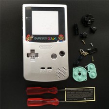 GBC Nintendo Game Boy Color Housing Shell Screen Silver Mario USA 