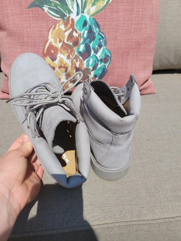 Timberland Gris 6 pulgadas Premium Botas Niños Talla 5 Gris Claro Mujer Talla 7 Foto 4 de 4