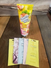 Fiesta Sun Strawberry Banana Breeze Dark Bronzer Tanning Bed Lotion + 5 Packets