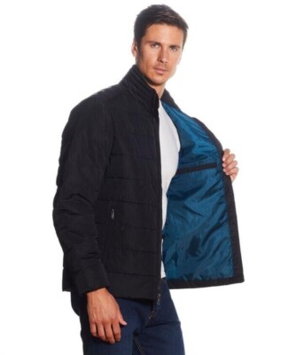 Weatherproof Ultra Luxe Puffer Jacket Full Zip Quilted Black Size : Large