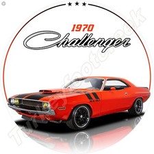 1970 Dodge Challenger 11.75in Round Metal Sign 1970 Dodge Challenger 11.75in Round Metal Sign
