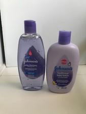 NEW Johnson  s Baby Shampoo w/Calming Lavender 15 oz  Bedtime Baby Lotion 15 oz