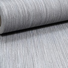 Plain Grey Silver Wallpaper Metallic Shimmer Smooth Flat Finish Quality Heavy