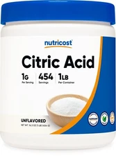 Nutricost Citric Acid Powder (1LB) - 1G Per Serving, Non-GMO, Gluten Free
