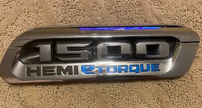 Dodge Ram 1500 Chrome Hemi E Torque Hood Badges Both Sides Set
