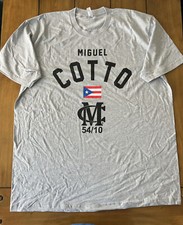 MIGUEL COTTO M Boxing Champion Logo Gray T-Shirts Size M