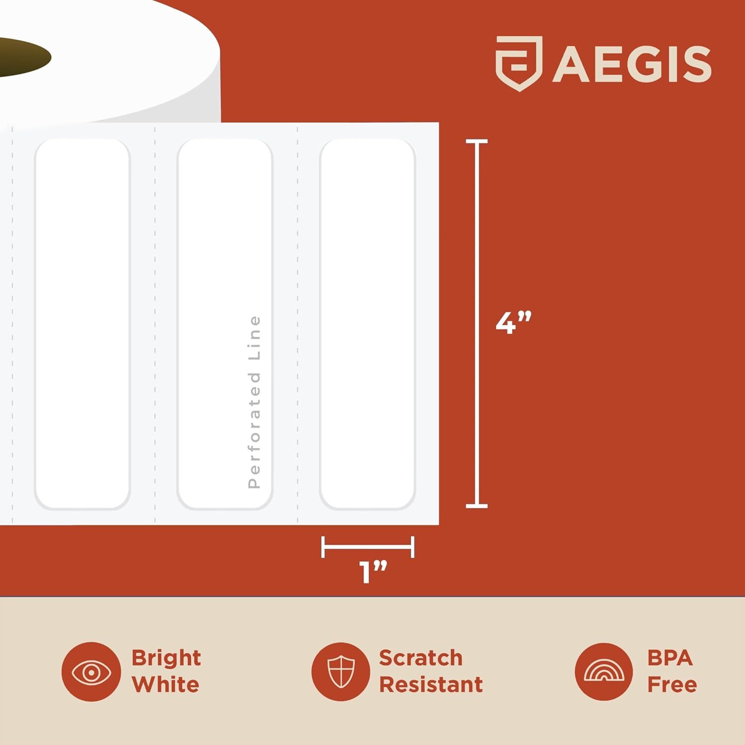 4x1 Direct Thermal Labels for Barcodes Address Shipping Perforated Rolls