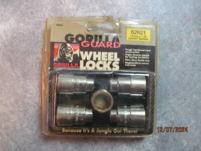 Gorilla Guard 62621 Wheel Locks 12mm x 1.25 Short Shank, Chrome w Key - Open box