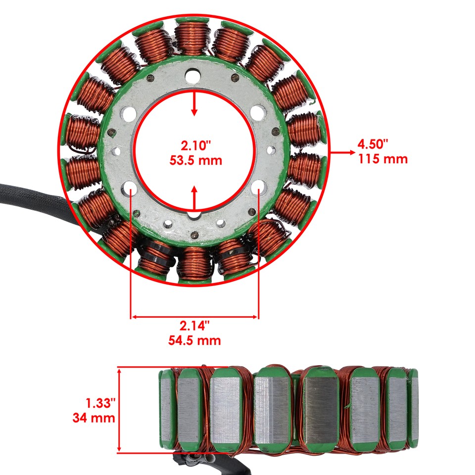 Caltric Stator For Honda VT1100C Shadow Spirit (1998-2005) - Replacement Charging System Part