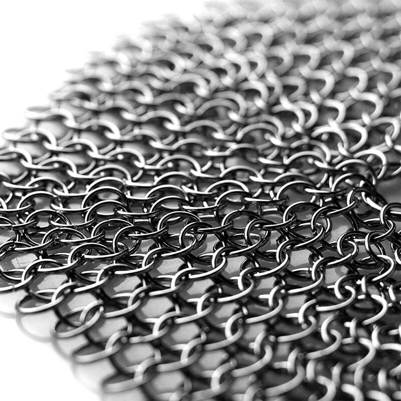 2X Cast Iron Cleaner Premium 316L Stainless Steel Chainmail Scrubber