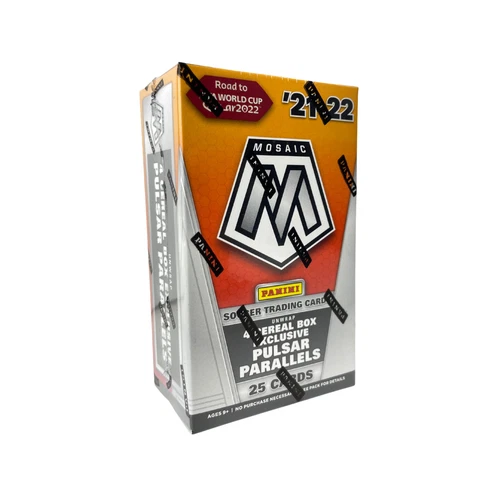 2021-22 Panini Mosaic Road to FIFA World Cup Soccer Cereal Box