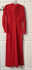 Toni Todd Red Maxi Dress Polyester Size 12/ Check Pictures For Better Size Mesu.