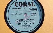 Teresa Brewer 78rpm Single 10-inch Coral Records #60646 Lovin' Machine  