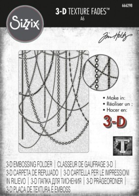 Sizzix 3-D Texture Fades Embossing Folder - 666298 Sparkle by Tim Holtz