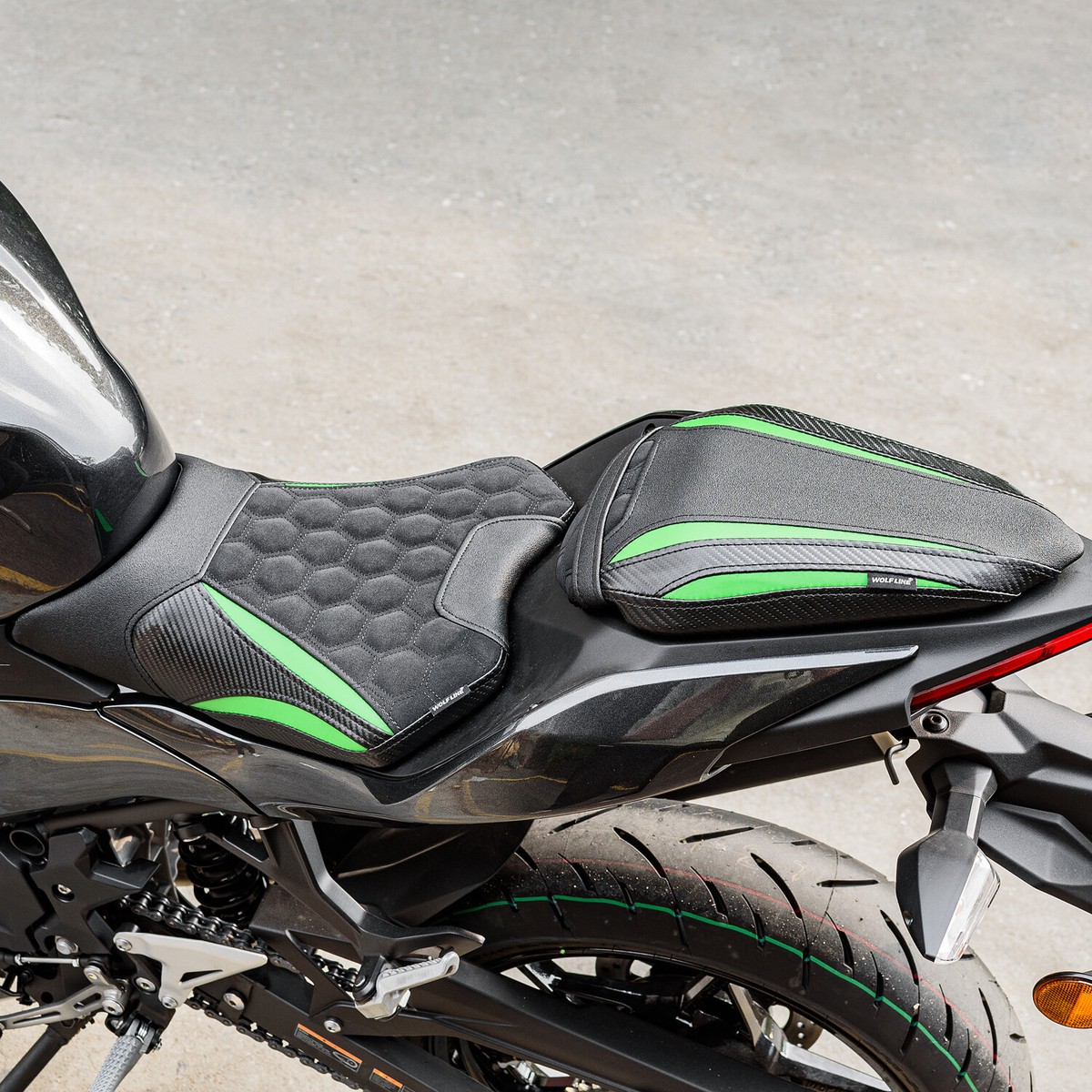 Ninja　WOLFLINEシート Wolfline Driver Pillion Full Set Seats For Kawasaki Ninja