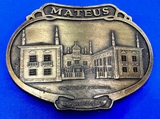 MATEUS Product Of Portugal Spain Dreyfus Ashby  Co Brass Tone RJ Belt Buckle