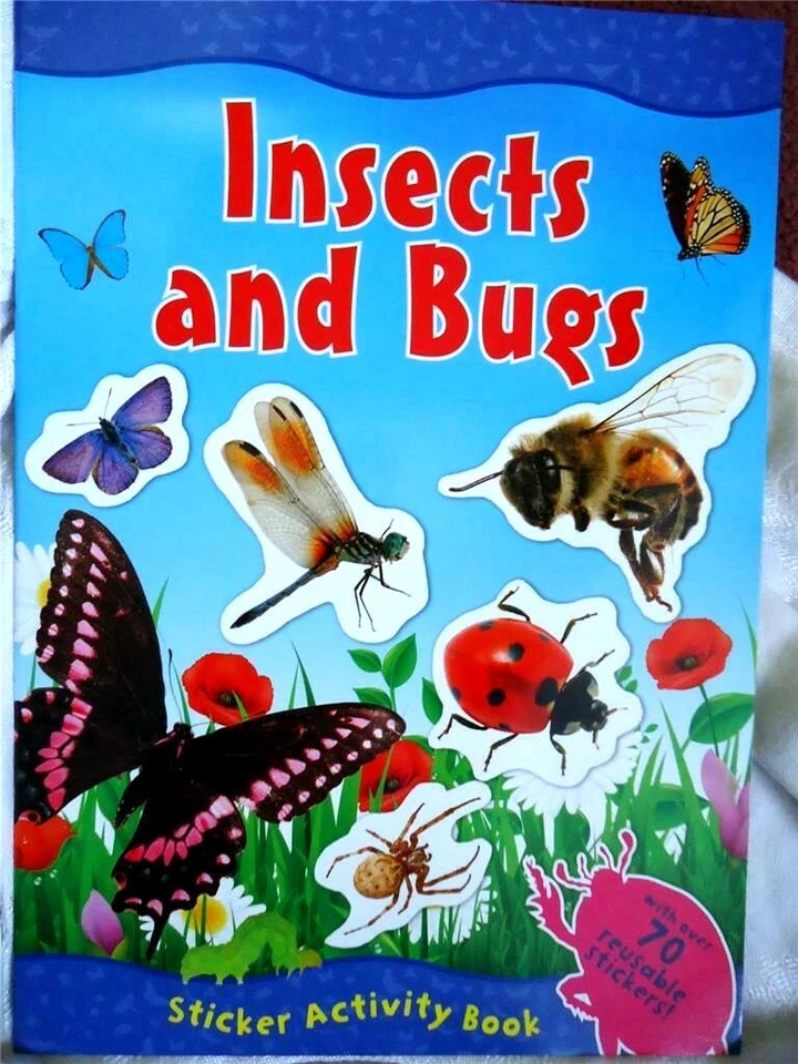 INSECTS AND BUGS STICKER ACTIVITY BOOK - educational nature - BRAND NEW