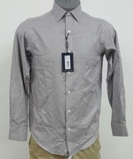 Hart Schaffner Marx White Chevron Checked Cotton L/S Men's Shirt NWT 98.50 S M