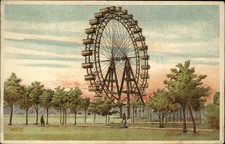 Vienna Austria Prater Riesenrad ferris wheel UDB c1905 unused postcard