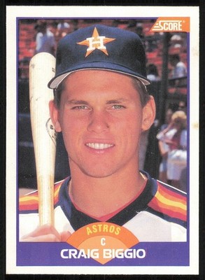 1989 Score #237 Craig Biggio RC/Inconsistent design,/portrait on front