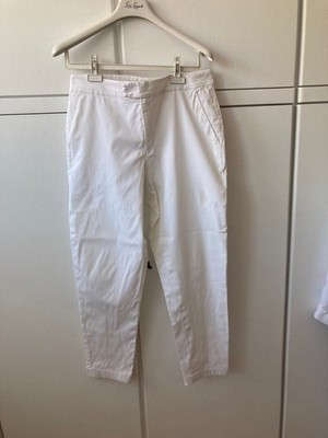 Damen Hose Chino Weiße von Stefanel Gr. 42 Baumwolle, vintage