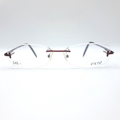 Exte Damen Brille Made in Italy Randlos EX30 613 Neu 52 18 135 Bordeaux 