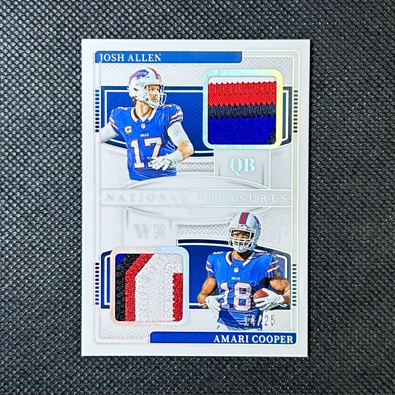 2024 Panini National Treasures Josh Allen Amari Cooper /25 - Dual 4 Color Patch