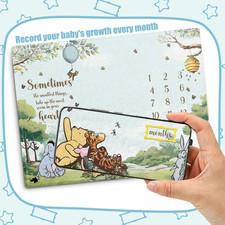 Winnie Milestone Blanket Baby Boy the Pooh Babies Monthly Milestone Blanket Gift