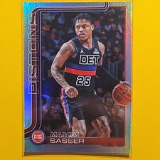 Topps 2025-26 Rainbow Foil Marcus Sasser Detroit Pistons #46
