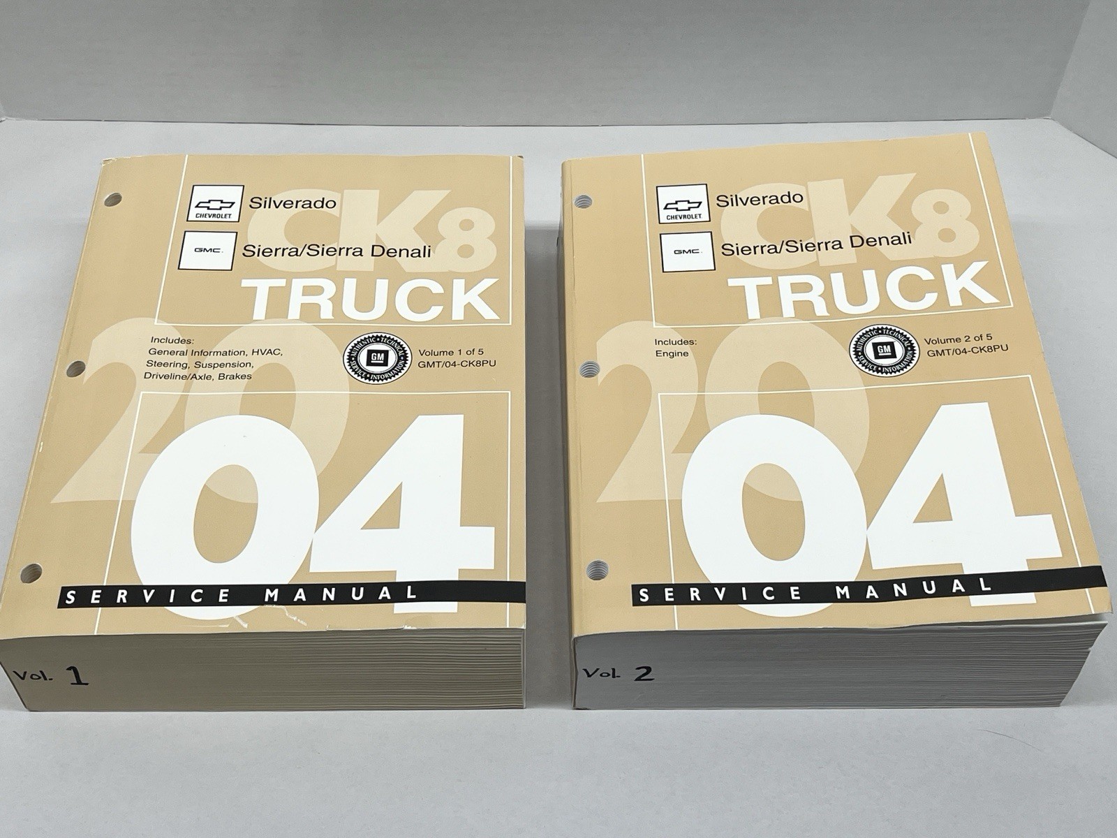 Chevy GMC 2004 Silverado Sierra 1500 2500 3500 OEM Service Repair Manuals 1 & 2