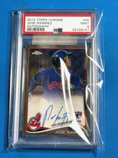 Jose Ramirez RC Auto 2014 Topps Chrome #45 PSA 9 Cleveland Guardians HOF