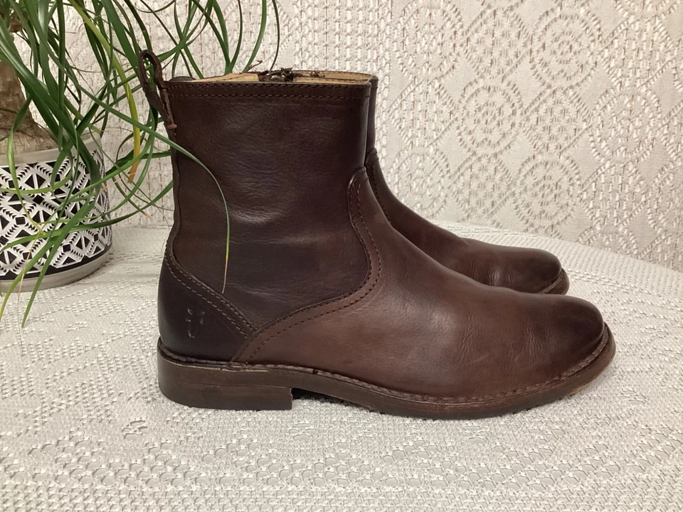 Bottines Frye Cuir Marron P. 7D Chaussures Montantes Made in Mexico (CHV09/22EE) - Photo 3/4