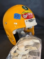Casco de fútbol americano de colección Schutt Youth Advantage NOS GB dorado con escama plateada talla L NUEVO