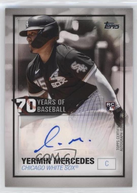2021 Topps 70 Years of Baseball Yermin Mercedes #70YA-YM Rookie Auto RC 0xa