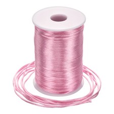 Nylon Satin Cord 2.5mm, 109 Yard Nylon String for Bracelet Pink
