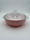Vintage PYREX 2 Qt Pink Flamingo Round Casserole Dish #024 W/Glass Lid 624C, USA