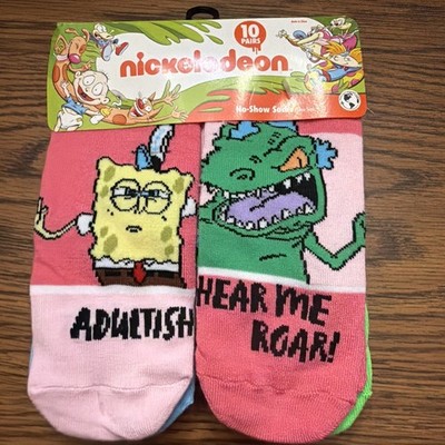 Nickelodeon Women's No Show Socks 10 Pack Size 4-10  NWT
