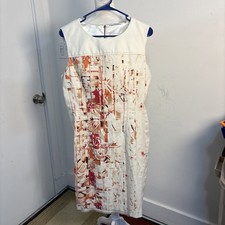 T Tahari Dakota knee-length dress Sz 12 white & Orange