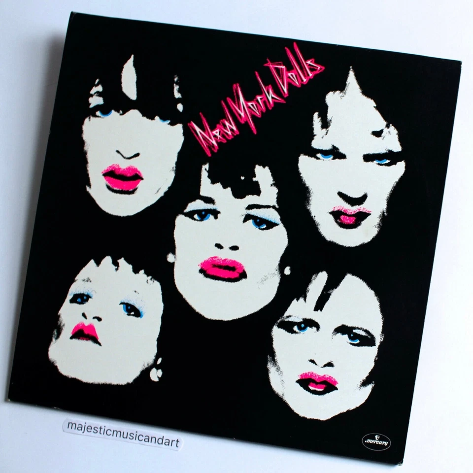 PRISTINE ORIGINAL 1973 THE NEW YORK DOLLS VINYL 2 LP WARHOL STYLE ART COVER NM - Image 2 of 4