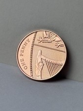 2012 Shield 1p Uncirculated Coin One Pence Brilliant Uncirc Bunc Bu Date Run