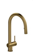 AZ201BG Riobel Azure Single Handle Pull Down Sprayer Kitchen Faucet w/ Gooseneck